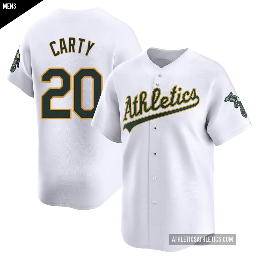 Men's Oakland Athletics ＃20 Rico Carty Limited White Home Jersey