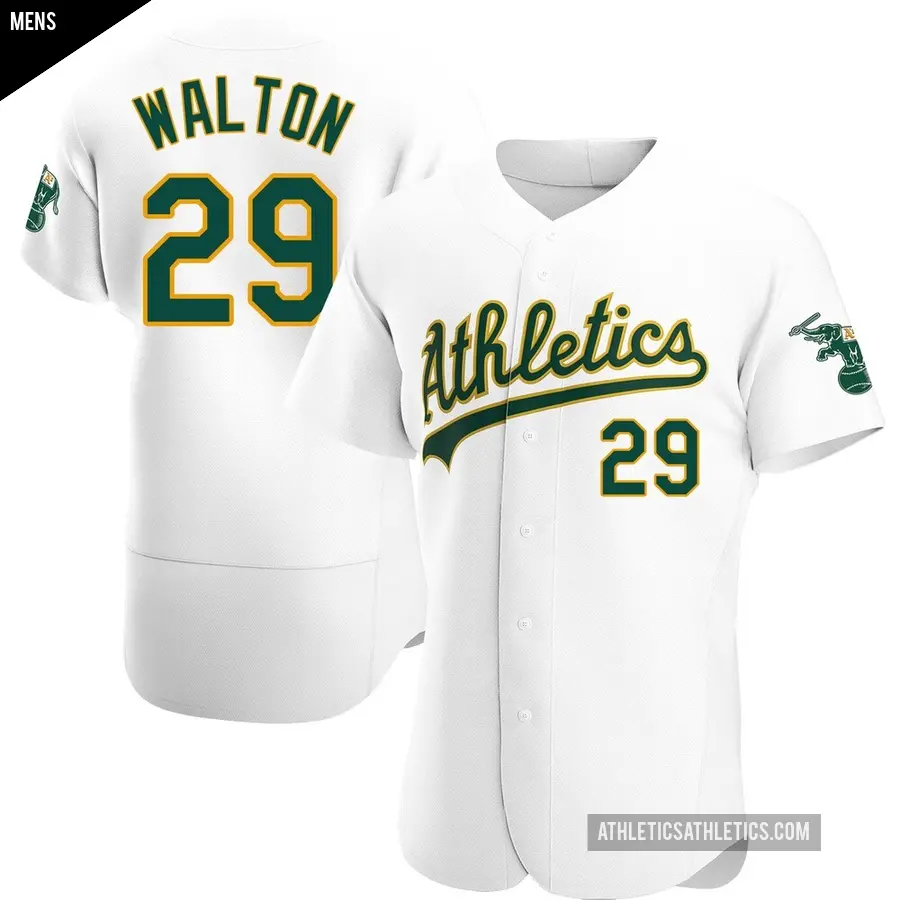 Men's Oakland Athletics ＃29 Donovan Walton Authentic White Home Jersey