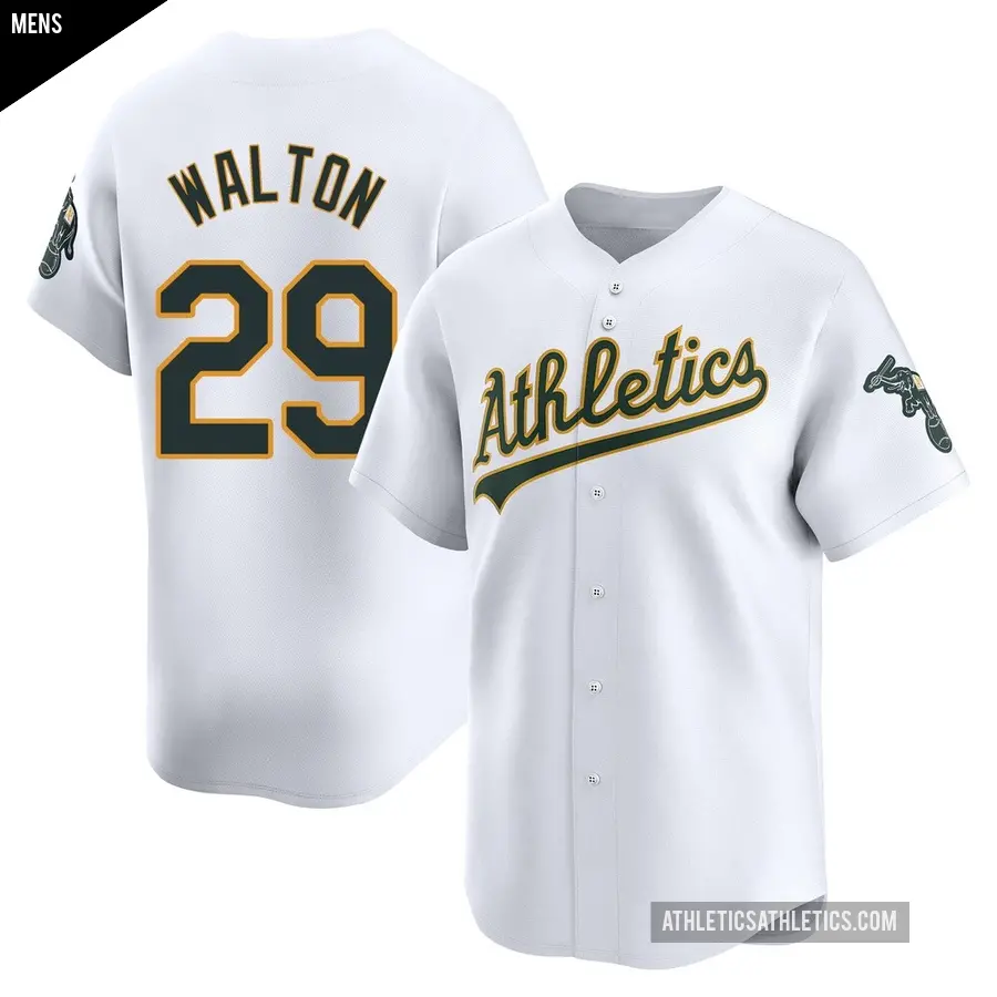 Men's Oakland Athletics ＃29 Donovan Walton Limited White Home Jersey