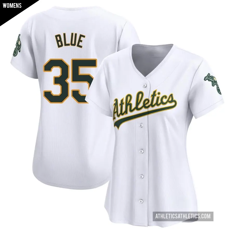 Women's Oakland Athletics ＃35 Vida Blue Limited Blue White Home Jersey