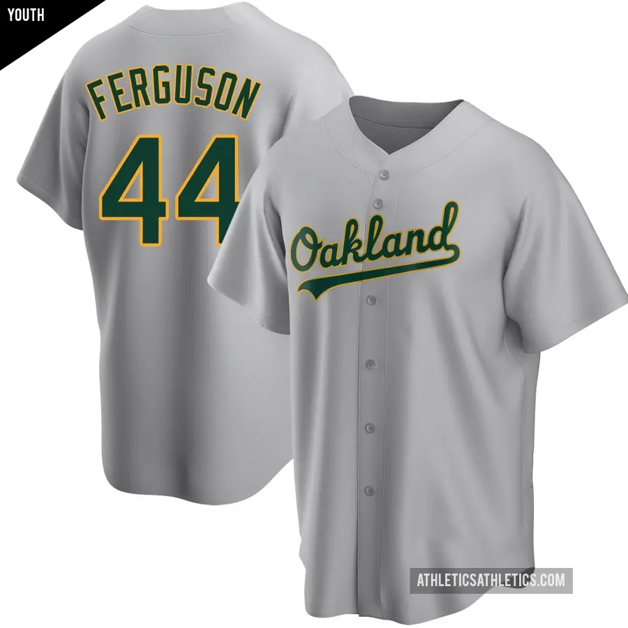 Youth Oakland Athletics ＃44 Tyler Ferguson Replica Gray Road Jersey
